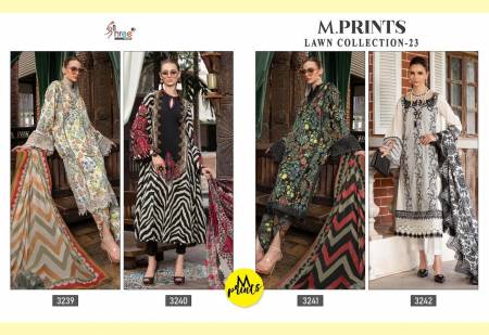 Shree M Prints Lawn Collection 23 Cotton Pakistani Suits Catalog
